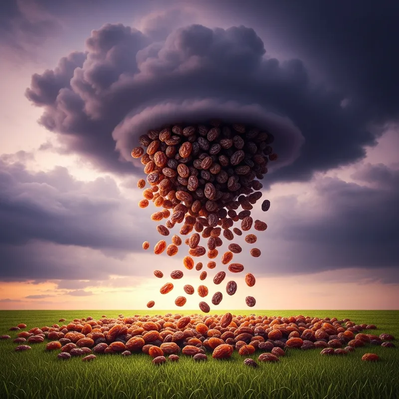 Rain of Raisins: A Surreal Weather Phenomenon