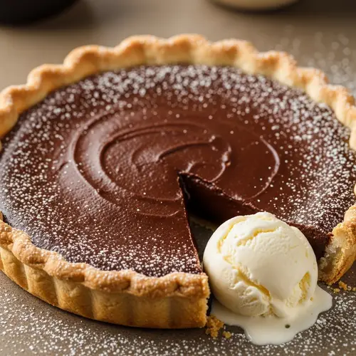 Delicious Chocolate Pie with Golden Crust - Sweet Treat