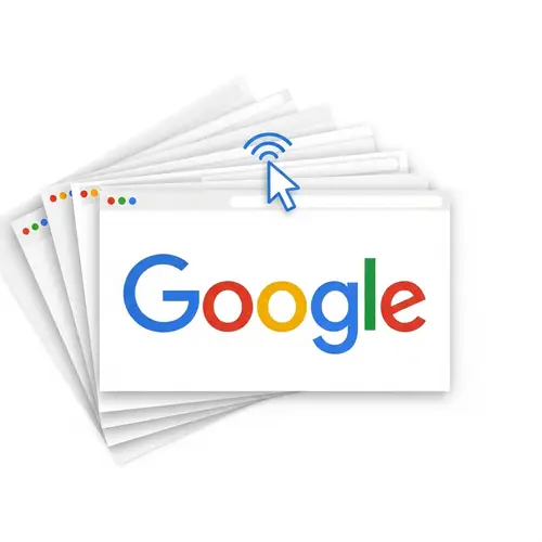 Modern Design Featuring Google Logo in Blue Hue