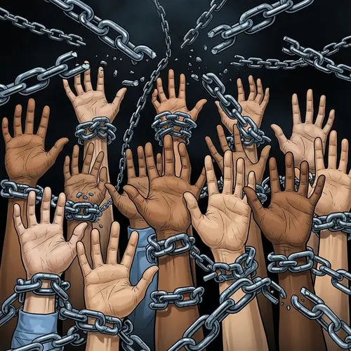 Powerful Hands Breaking Free: Symbol of Liberation