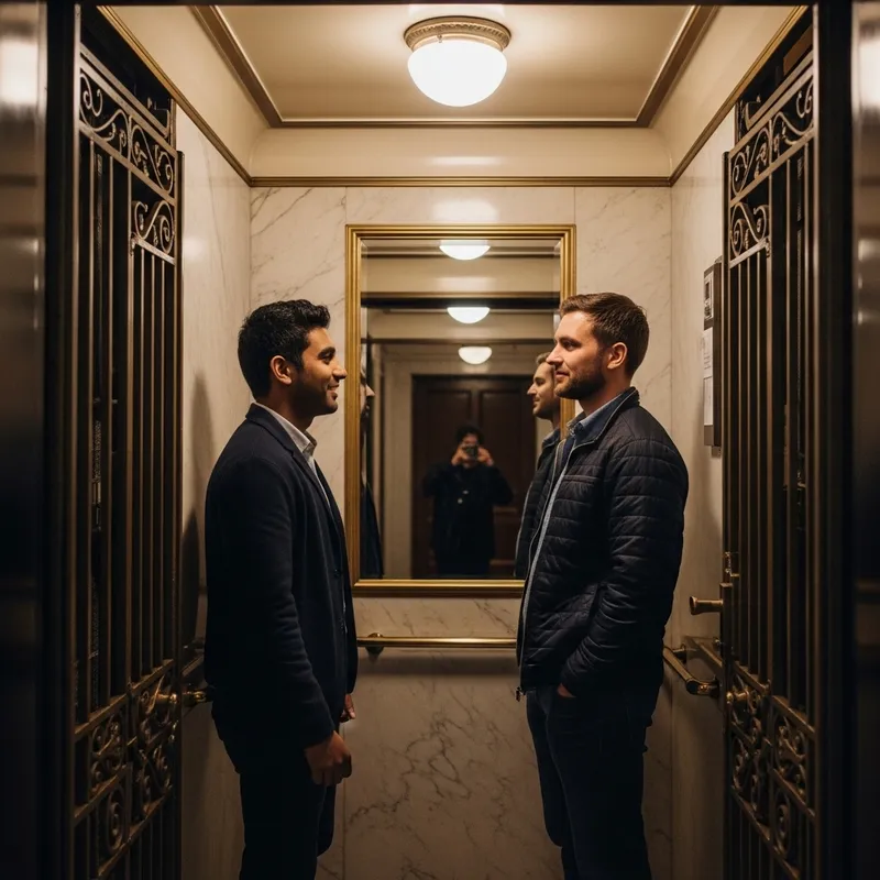 Intercultural Conversations in a Vintage Russian Elevator