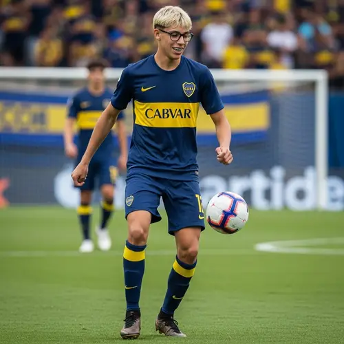 Professional Football Player with Blonde Hair and Glasses | Boca Juniors