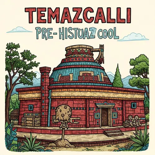 Nahua Artwork: Temazcalli with Engraving & Stitching