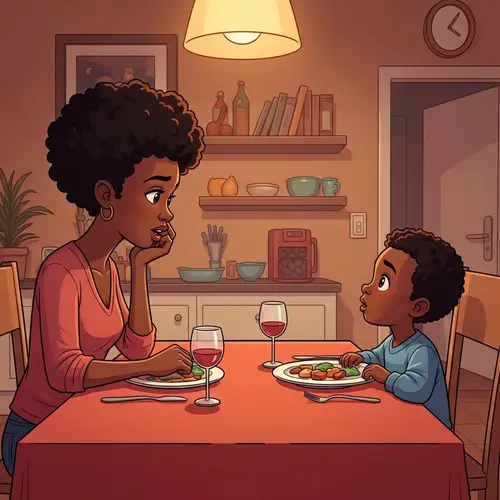 Heartfelt Conversation: Young Black Mother Talks to 5-Year-Old Son