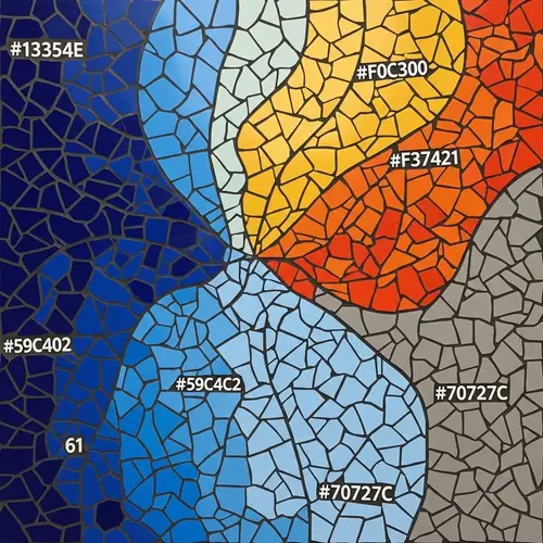 Stunning Mosaic Design in Five Colors