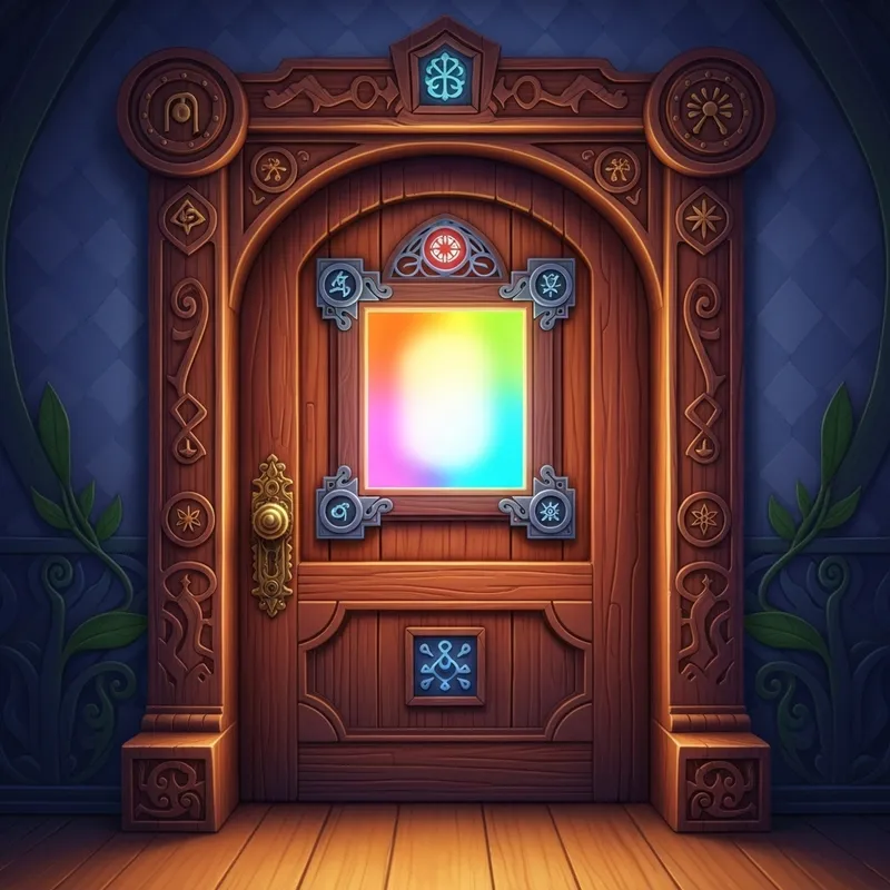Vibrant Enchanted Door of Magical Family's House Vibrant Enchanted Door of Magical Family's House