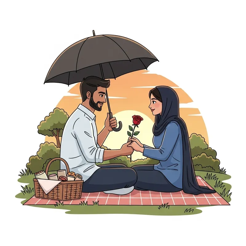 Expressing Pure Love: South Asian Man & Middle Eastern Woman Expressing Pure Love: South Asian Man & Middle Eastern Woman