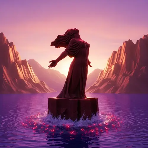 Copper Mountains Reflections & Amethyst Waters | Statue of Ecstasy