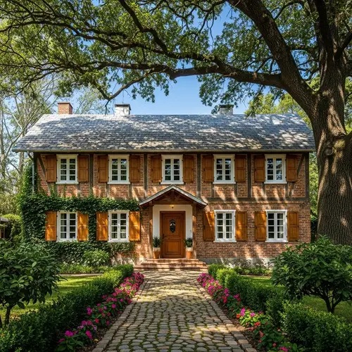 Cozy Rustic House Surrounded by Greenery