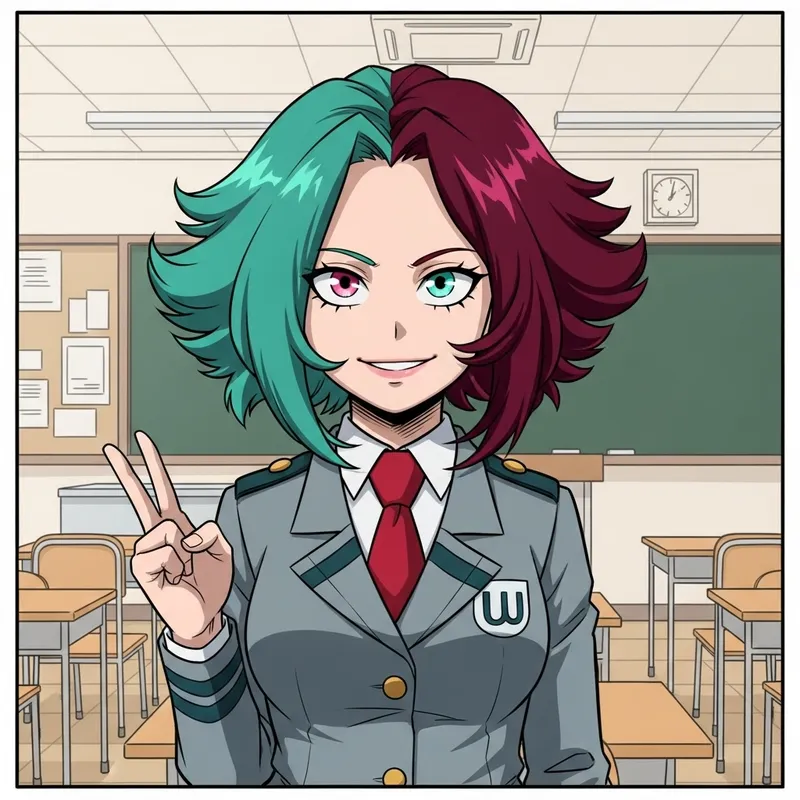 Comic Panel Portrait of Unique Female-Hero Character