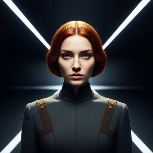 Red-haired Woman in Stanley Kubrick Cinematic Aesthetic