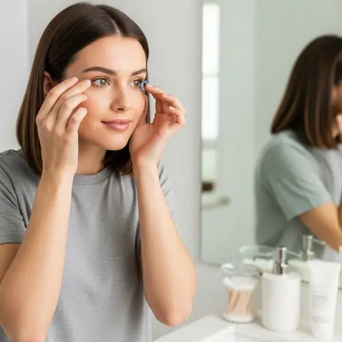 Stunning Young Woman with Blue Contact Lens | Beautiful Smile
