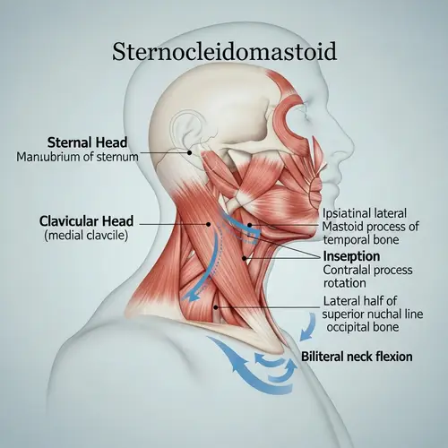 Anatomical Illustration of the Sternocleidomastoid Muscle