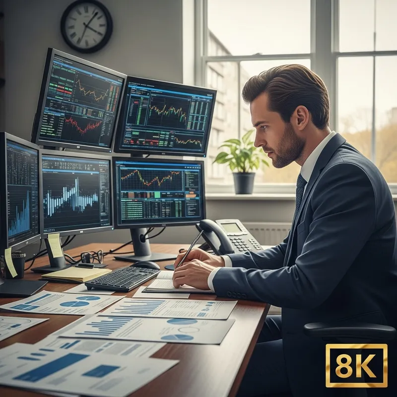 Boss in Suit: Realistic 8K Finance Setting