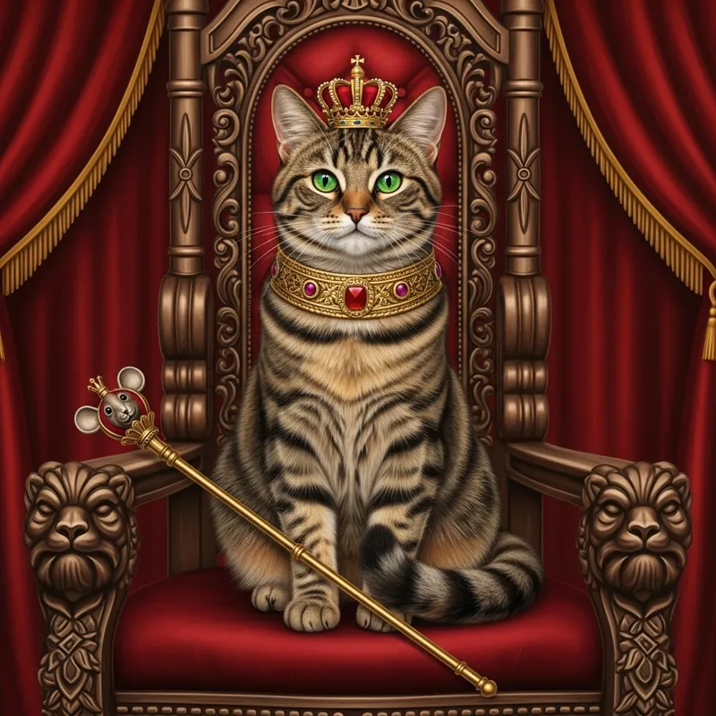 Regal Queen Cat with Elegant Majesty Regal Queen Cat with Elegant Majesty