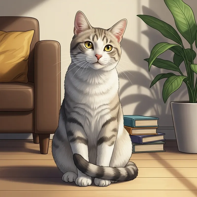 Charming Cat with Bright Yellow Eyes