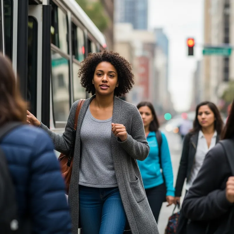 Girl in Transit: Diversity in Urban Setting