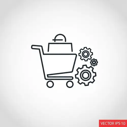 Merchandising System Vector Icon - Retail Management Symbol
