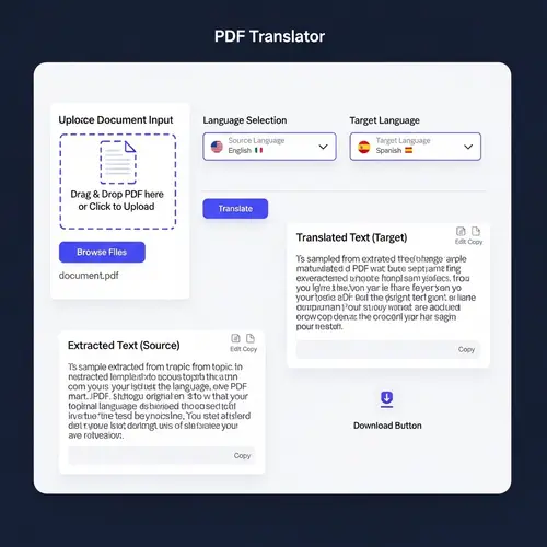 Interactive Text Translator Dashboard for PDF Documents