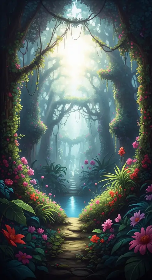 Sprawling Jungle Oasis: Inspired by Henri Rousseau's Dreamy Landscapes