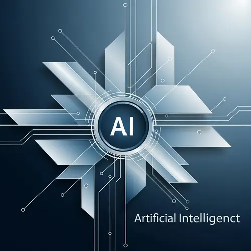 Minimalistic AI Illustration - Dynamic Evolution in Technology