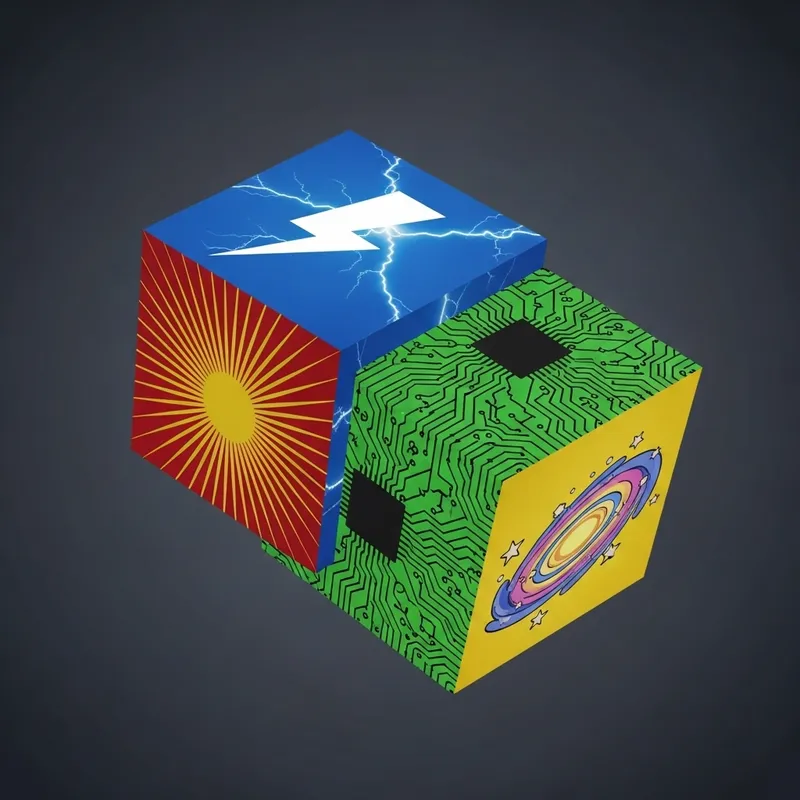 Rotating Cube with Four Distinct Faces