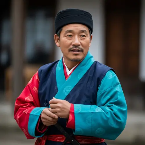 Cultural Portrait | Asian Man in Traditional Attire