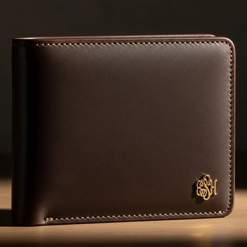 Dark Leather Wallet - Stylish & Spacious Design