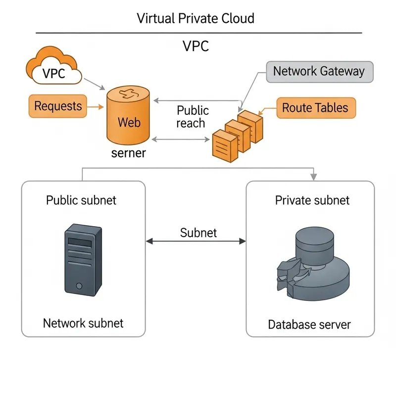 VPC Diagram: Web & Database Server Configuration
