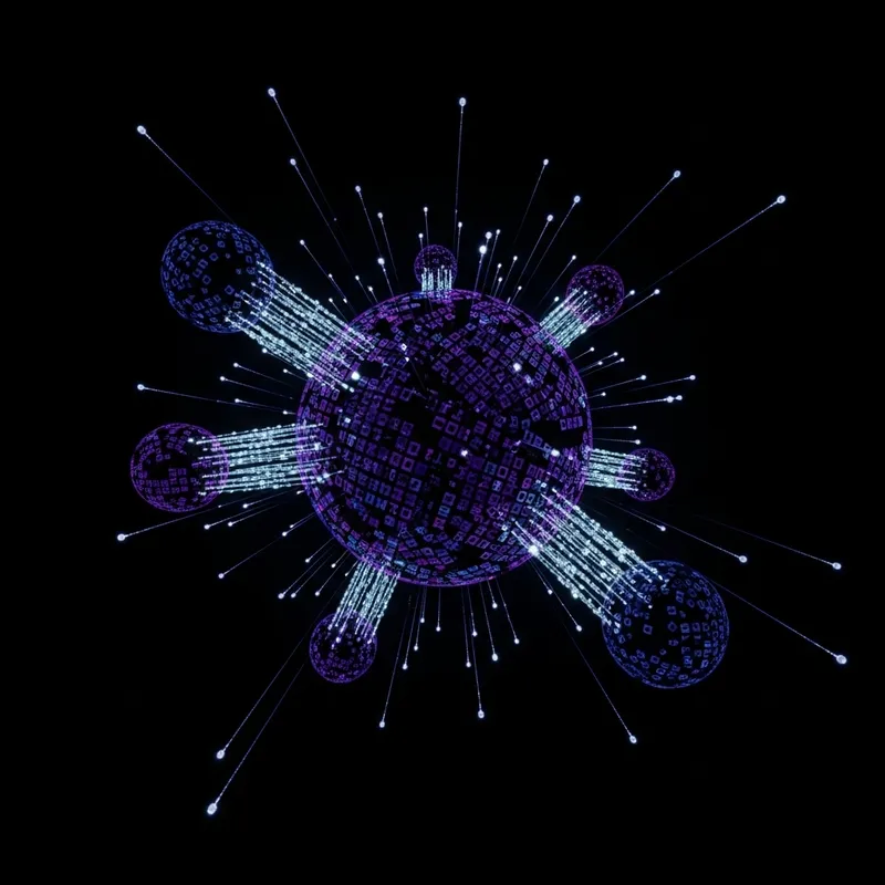 Cyberpunk Dark Web Elegance | Data Servers in Deep Purple Hues