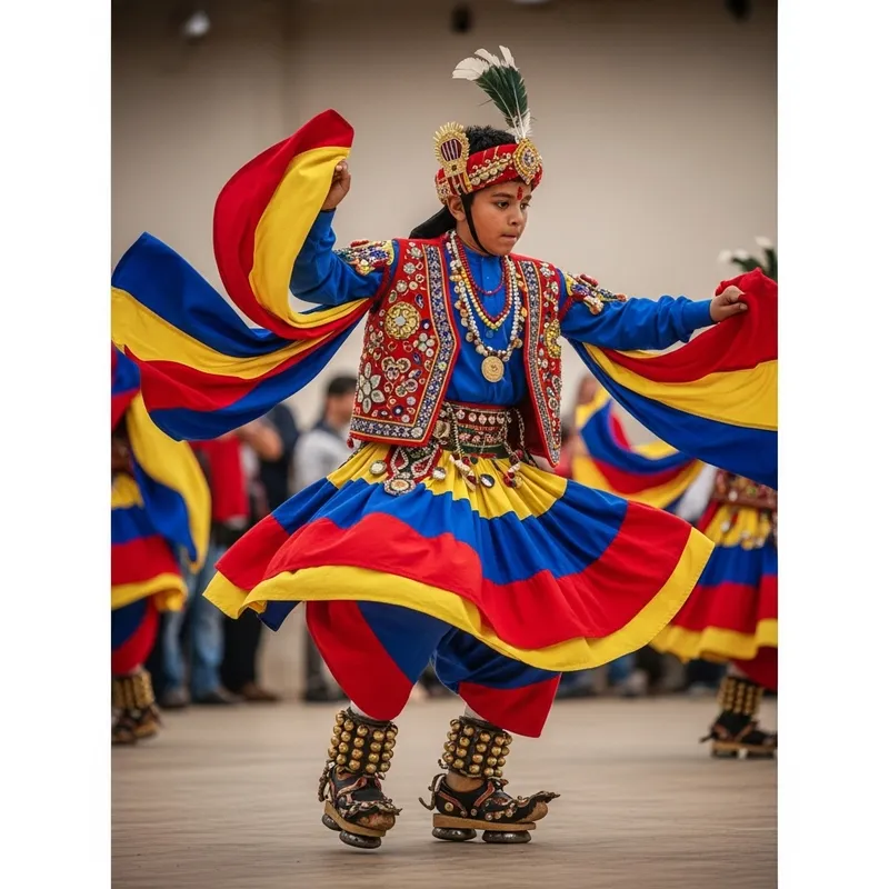 Boy Dancing Tinkus: Vibrant Traditional Dance Performance