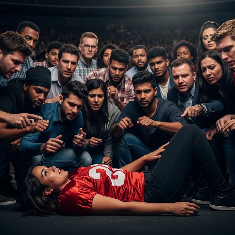 Dramatic Sports Moment: Football Player's Fall