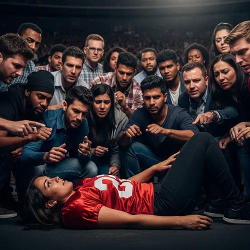 Dramatic Sports Moment: Football Player's Fall