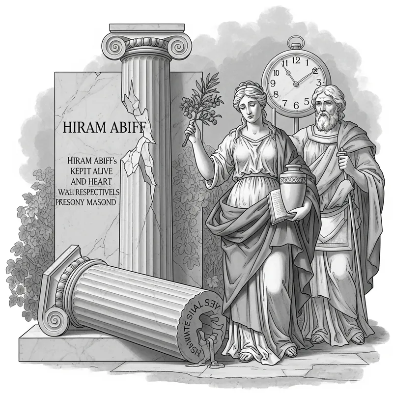 Marble Monument: Symbolism of Grand Master Hiram Abiff Unveiled