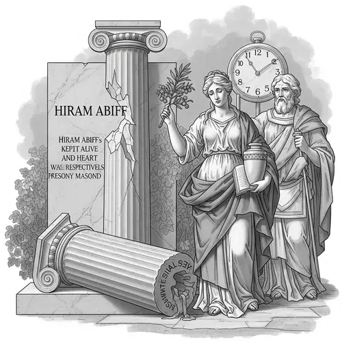 Marble Monument of Grand Master Hiram Abiff: Symbolism Revealed