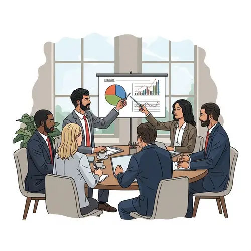 Diverse Corporate Meeting in Stylish Office Setting