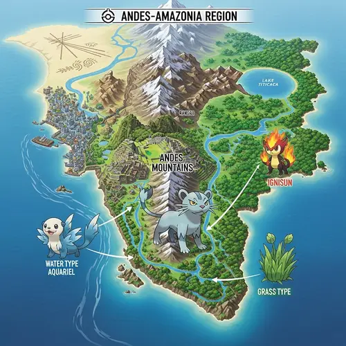 Pokémon Region of Peru: Starter Pokemons & Region Map