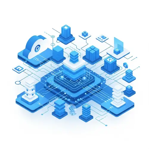 Azure Data Factory & Snowflake: Futuristic 12D Image for LinkedIn Background