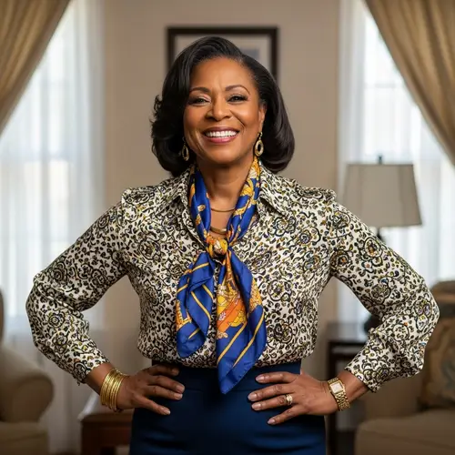 Radiant Portrait of a 50-Year-Old Black Woman