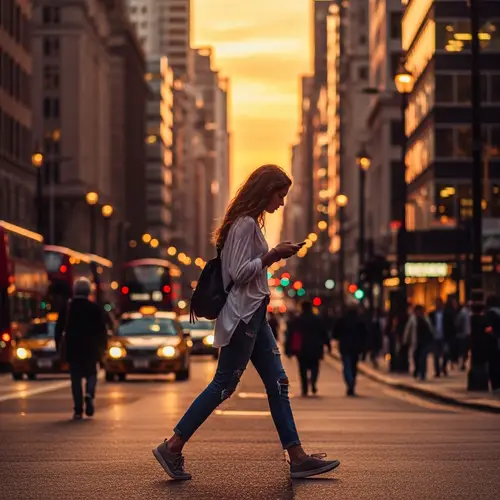 Girl Strolling: Beautiful Pictures of a Girl Enjoying a Leisurely Walk
