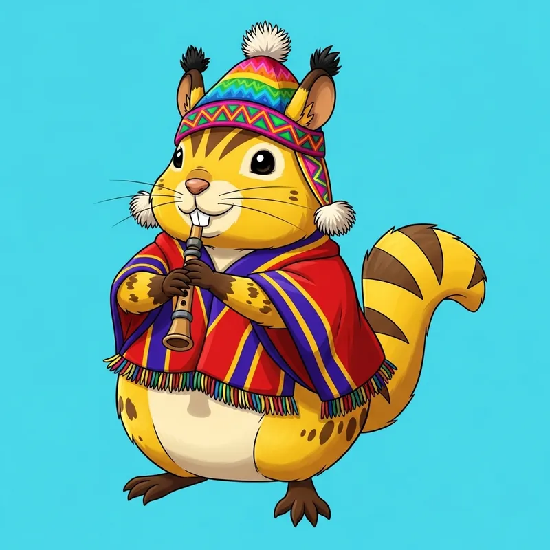Un Picachu Peruano: Colorful Rodent Charm