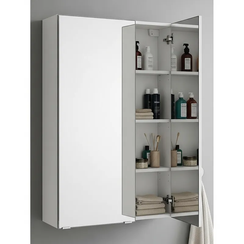 Elegant Two-Door Mirrored Bathroom Cabinet | Buy Online Now