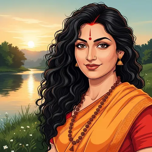 Tranquil Beauty of a Uttar Pradesh Woman in Traditional Attire