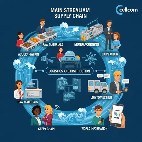 Global Telecommunication Supply Chain Illustration - Cellcom Streamline