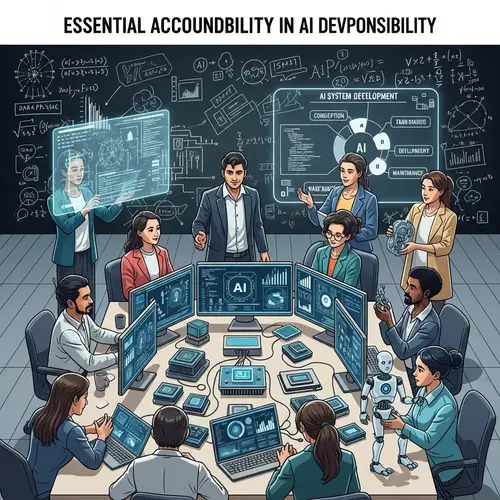 Essential Accountability in AI Development - Innovative Boardroom Scene