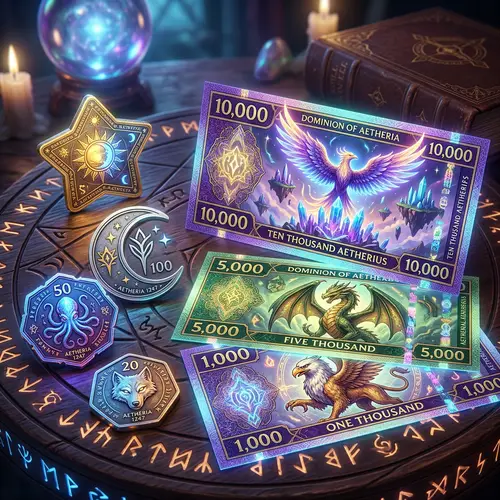 Fantasy Money: Vibrant Currency from Another World