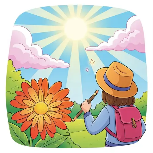 Vibrant Garden Scene Inspires Artist | Creative Imagination