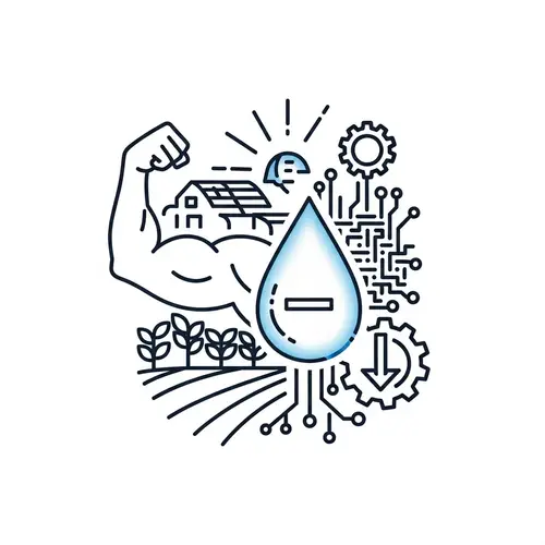 Powerful Water Usage Reduction System in Agriculture Icon