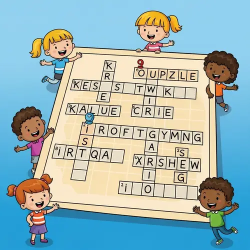 Colorful Crossword Puzzle Game for Kids | Educational and Fun