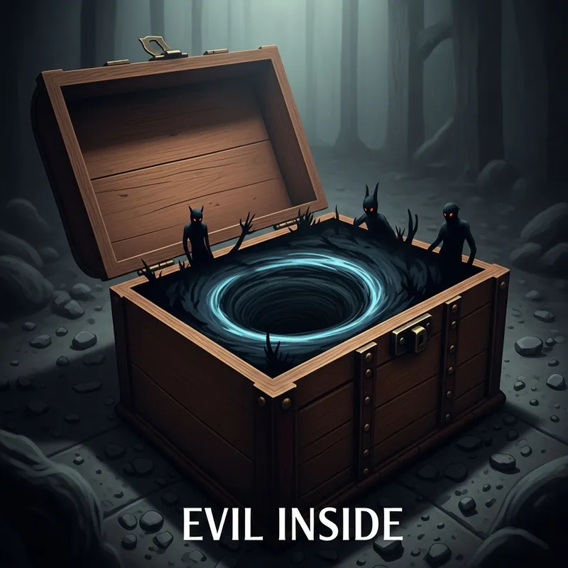 Evil Inside: Sinister Vortex in Antique Wooden Box
